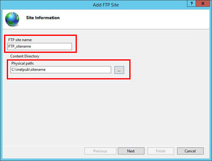 2 - добавление FTP в вебсервере IIS