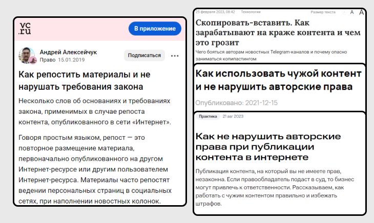 Нарезка статей о копипасте контента в интернете Нарезка статей о копипасте контента в интернете