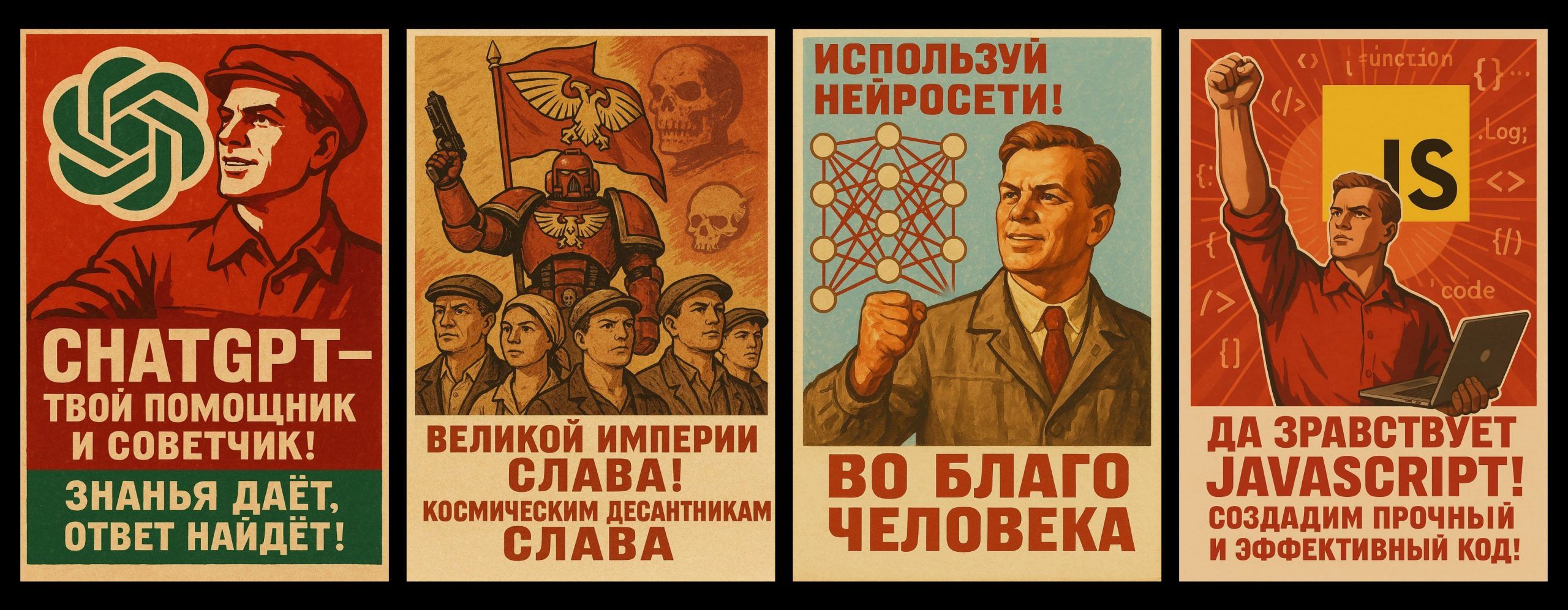 Промты ChatGPT плакат СССР Промты ChatGPT плакат СССР