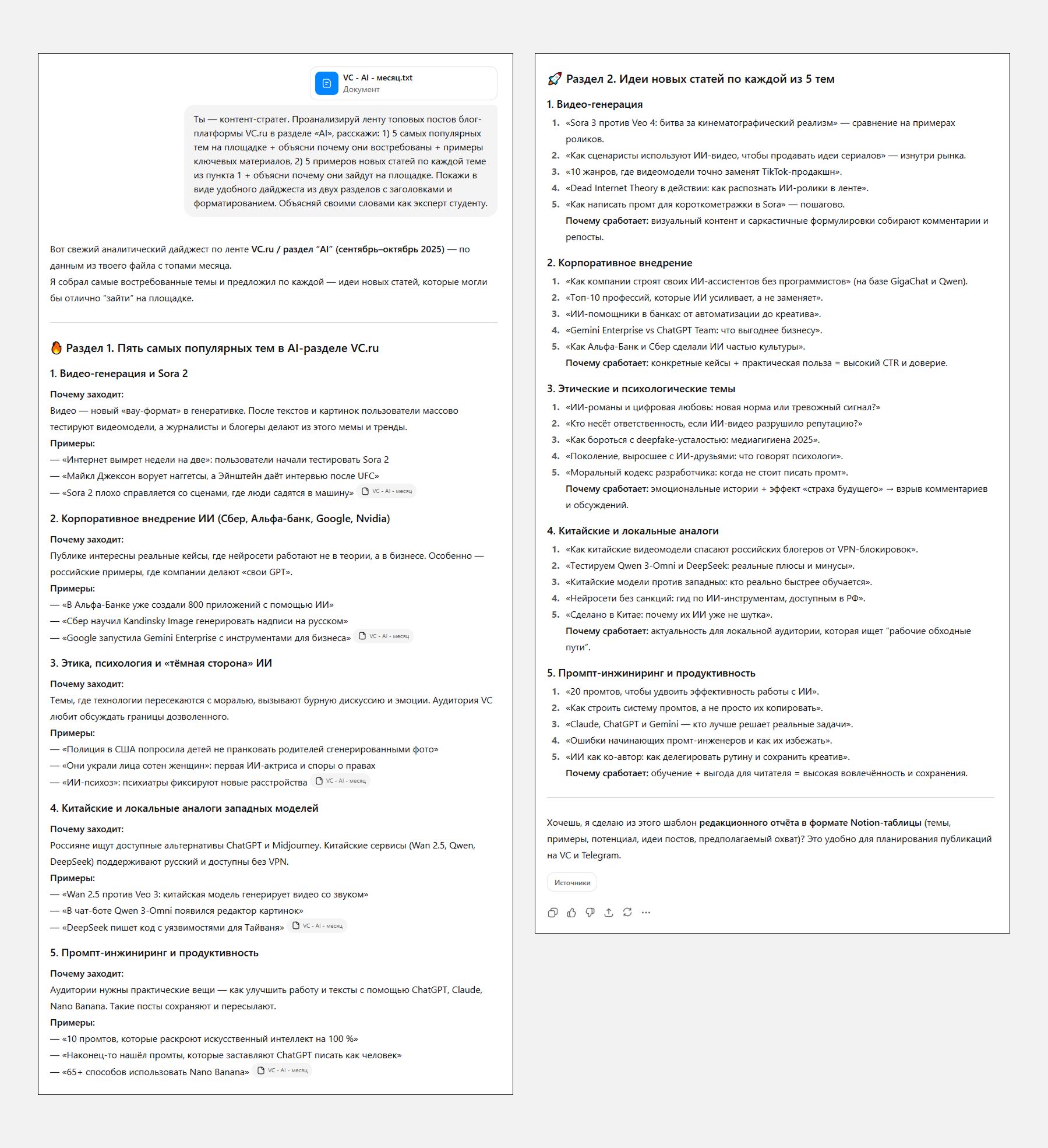 Второй отчет с анализом контента в нейросети ChatGPT 10