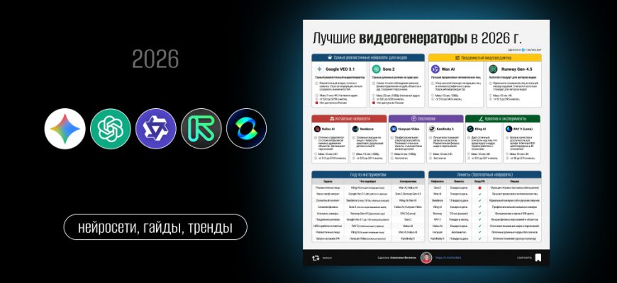 Лучшие генераторы видео 2026