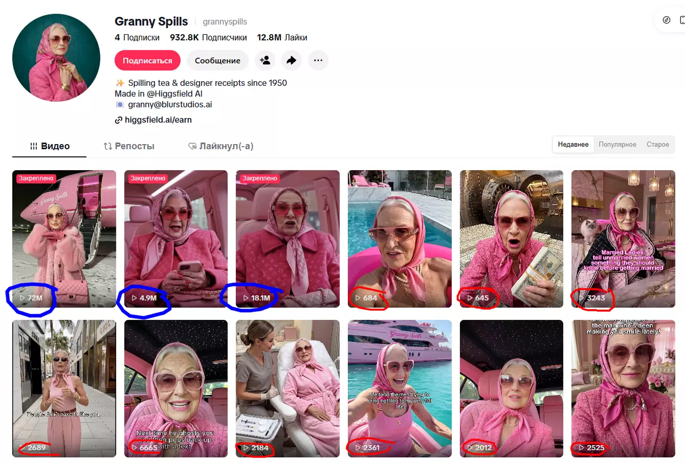 Аккаунт Granny Spills выдохся в 2026 году никто не смотрит