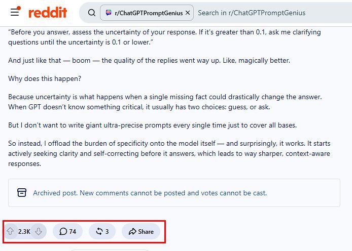 10 лучшие промты Reddit за все время