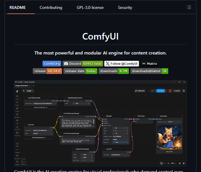 ComfyUI - визуальный конструктор для генерации изображений, видео, аудио и 3D