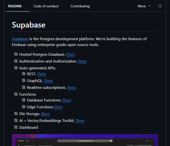 Supabase - готовая серверная часть для ИИ-приложений
