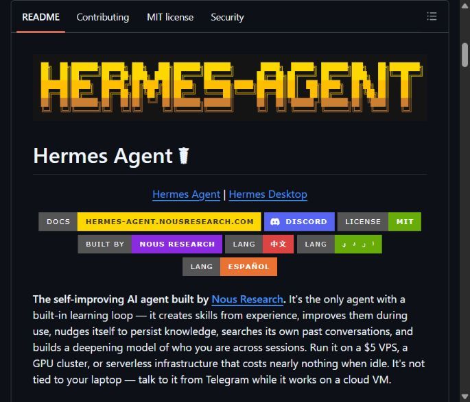 Hermes Agent - ИИ-агент с памятью, который учится на прошлых сессиях