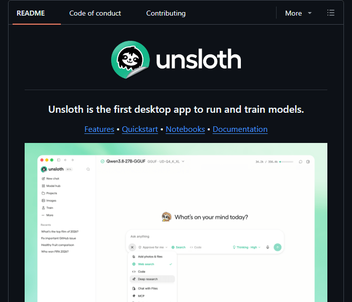 Unsloth - ускоряет локальный запуск и дообучение ИИ-моделей