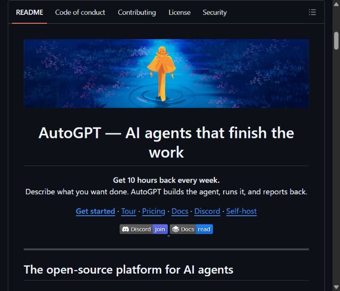 AutoGPT - платформа для создания и запуска автономных ИИ-агентов