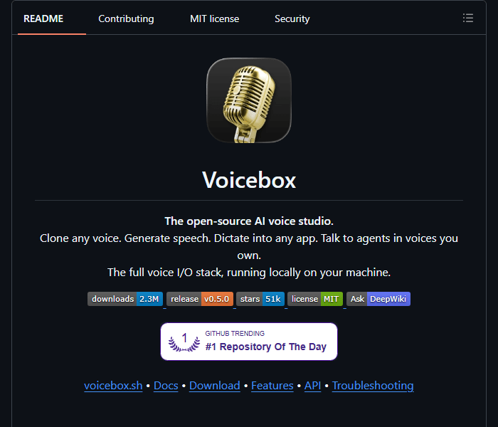 Voicebox - открытая студия для клонирования голоса и генерации речи