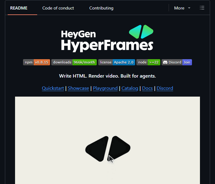 Hyperframes - программное создание видео из HTML-сцен