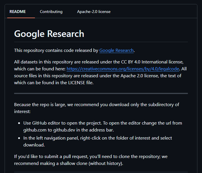 Google Research - архив исследовательского кода и экспериментов Google