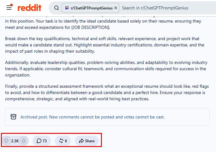 8 лучшие промты Reddit за все время
