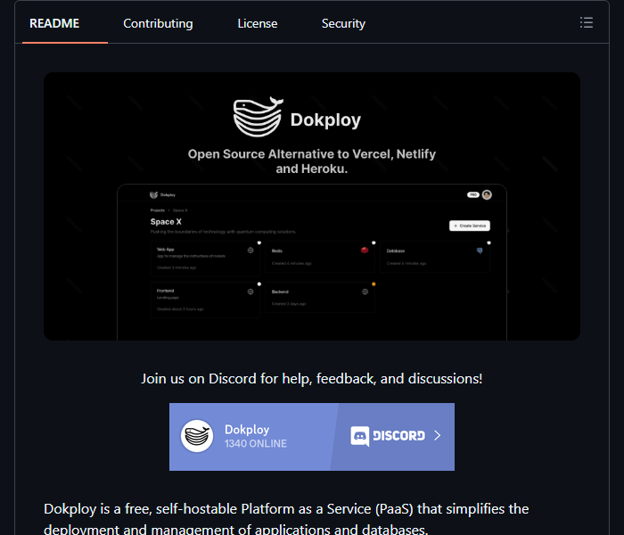 Dokploy - самостоятельная платформа для развертывания приложений и баз