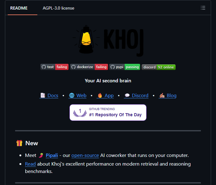 Khoj - персональный ИИ-помощник для документов, интернета и автоматизаций