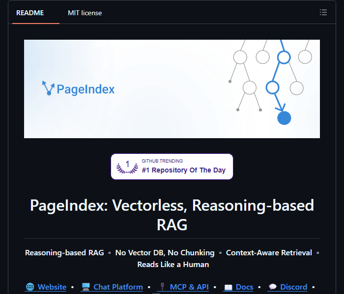 PageIndex - поиск по документам без обычной векторной базы