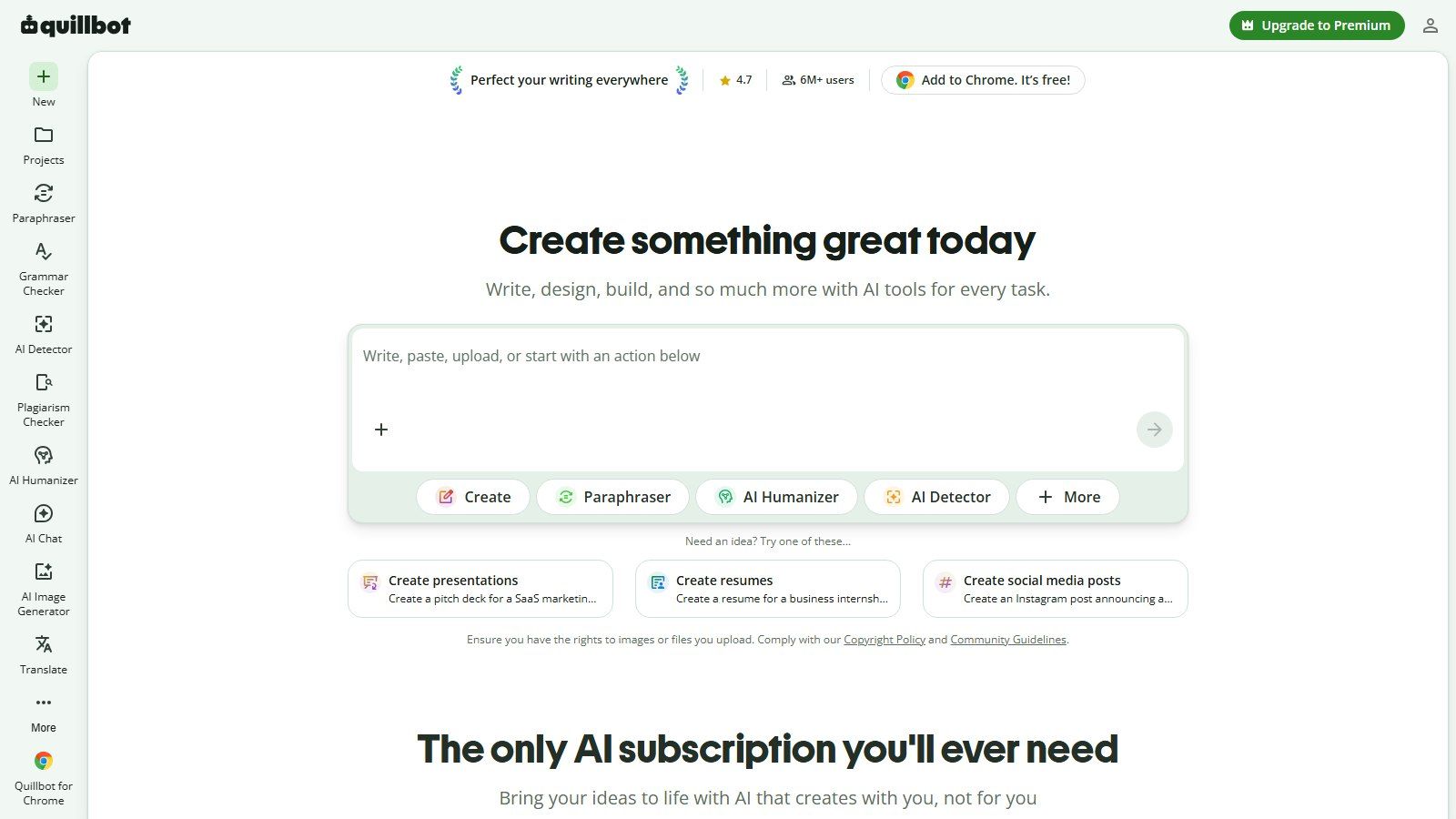 QuillBot - нейросеть для перефразирования и сокращения текста