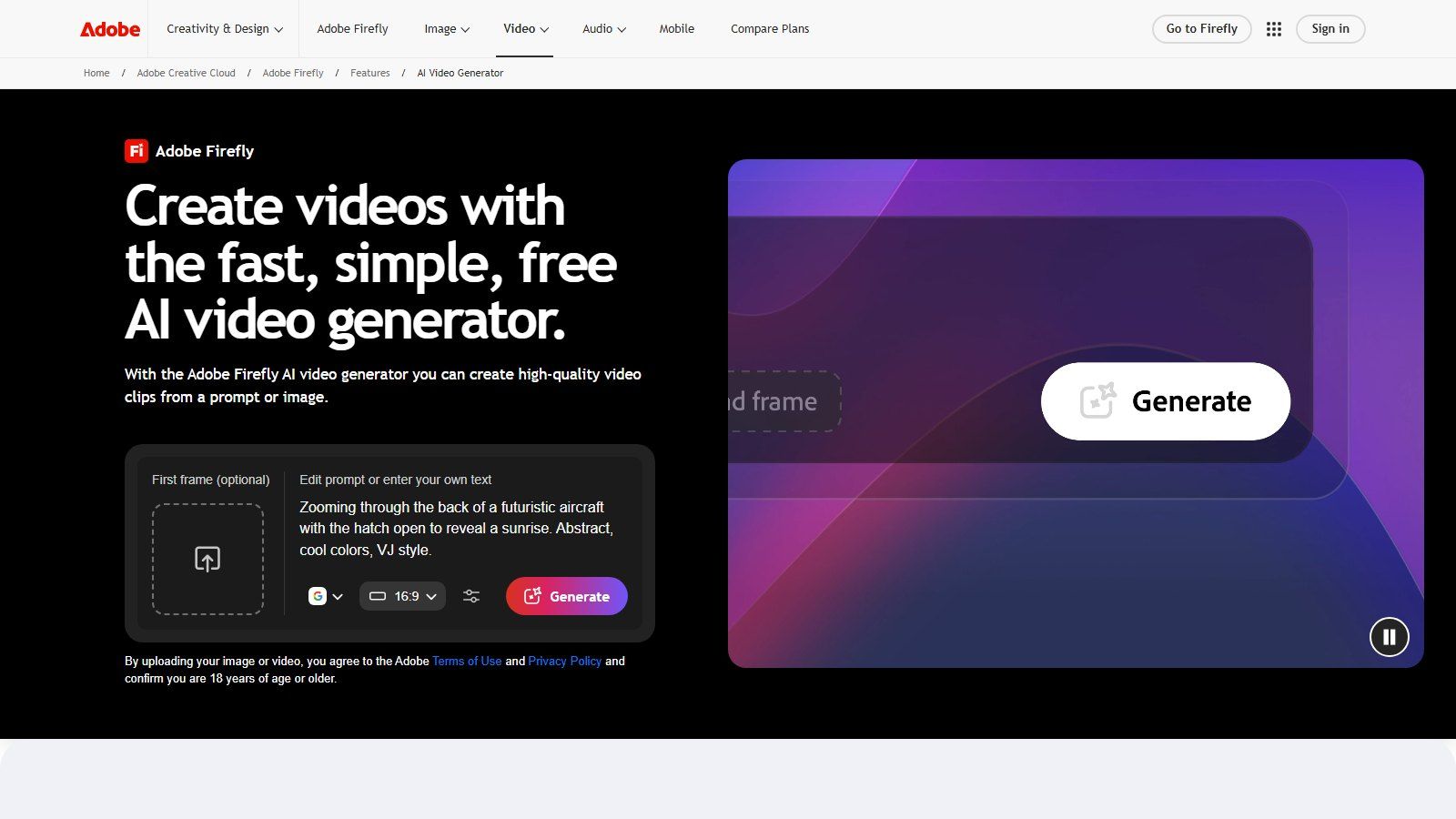 Adobe Firefly Video - нейросеть для видео и монтажа
