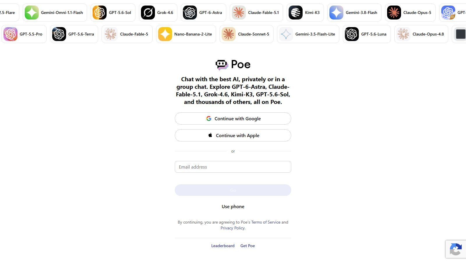 Poe - бесплатный доступ к нескольким чат-ботам в одном приложении