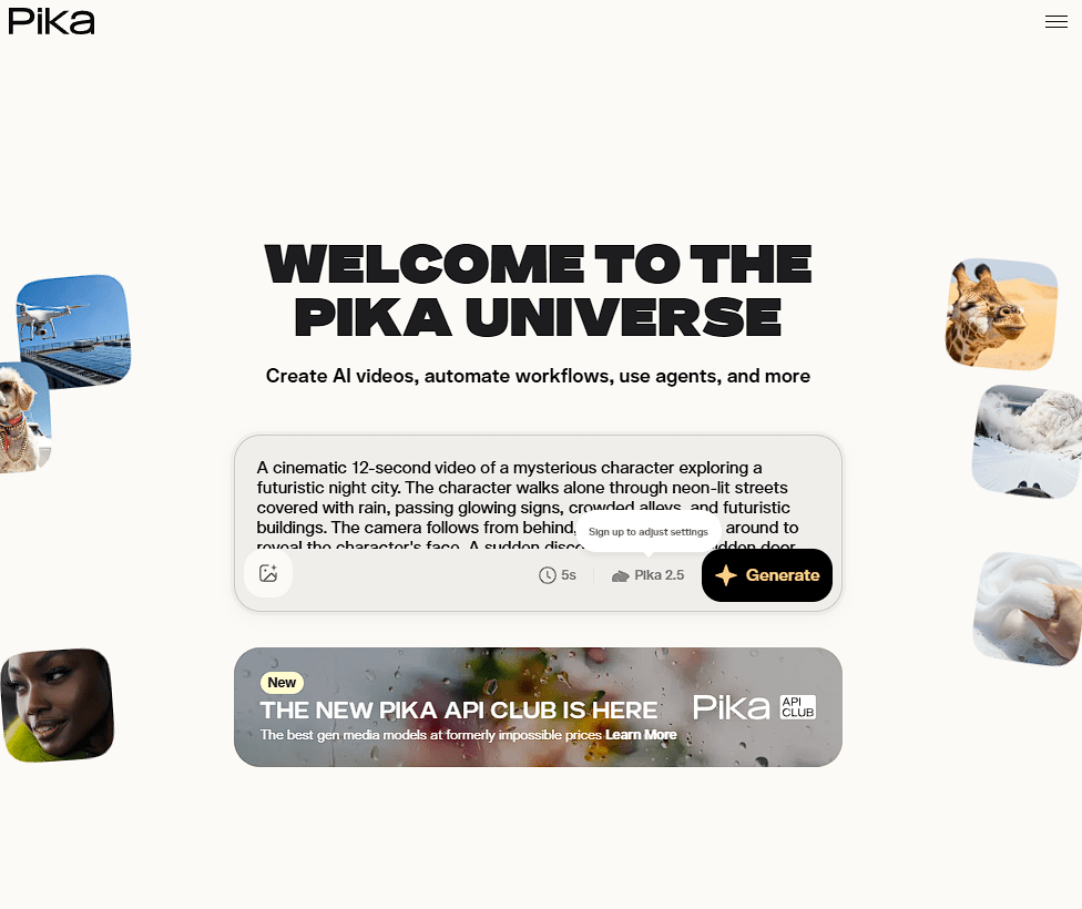Pika лучшая нейросеть для коротких видео и визуальных эффектов